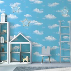 Adawall KDS8904-1 Ada Kids Mavi Bulut Görünümlü Duvar Kağıdı