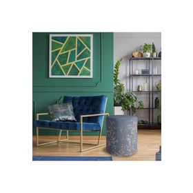 Adawall Mavi Çiçek Tasarımlı Puf