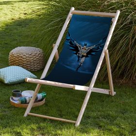 Adawall Navy Blue Batman Bunny Warner Bros Lisanslı Fırınlanmış Gürgen Ağacı Süet Kumaş Şezlong