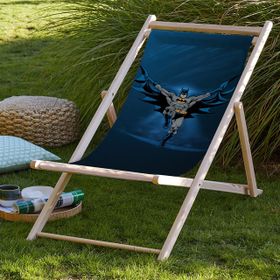 Adawall Navy Blue Batman Bunny Warner Bros Lisanslı Fırınlanmış Gürgen Ağacı Süet Kumaş Şezlong