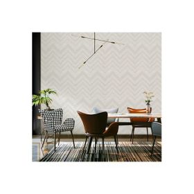 Adawall Octagon 1207-1 Beyaz Zigzag Dokulu Duvar Kağıdı