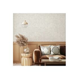 Adawall Vera 1514-1 Kahverengi Geometrik Desenli Düz Sade Duvar Kağıdı