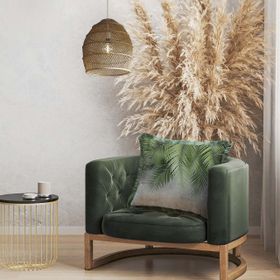 Adawall Yeşil Palmiye Yapraklar Dekoratif Kırlent