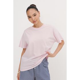 Addax P0730J6J7Y4 Kısa Kollu Oversize Basic Beyaz Kadın T-shirt