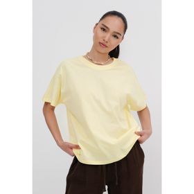 Addax P0730J6J7Y4 Kısa Kollu Oversize Basic Beyaz Kadın T-shirt