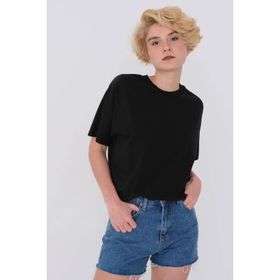 Addax P0730J6J7Y4 Kısa Kollu Oversize Basic Beyaz Kadın T-shirt