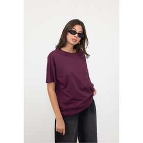 Addax P0730J6J7Y4 Kısa Kollu Oversize Basic Beyaz Kadın T-shirt