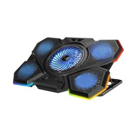 Addison AD-RC13 Rampage Bellatrix Siyah 5 Fan 2 USB RGB Işıklı 15-17 inç Notebook Soğutucu Stand