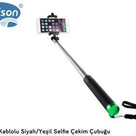 Addison AD-S32 Kablolu Siyah-Yeşil Selfie Çekim Çubuğu