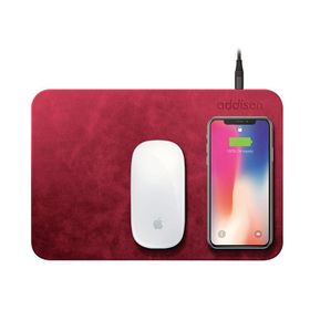 Addison WMP-15 KırmızıMouse Pad Kablosuz Telefon Şarj Edici