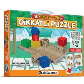 Adeda 3 Boyutlu İlk Adım Dikkatli Puzzle