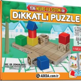 Adeda 3 Boyutlu İlk Adım Dikkatli Puzzle