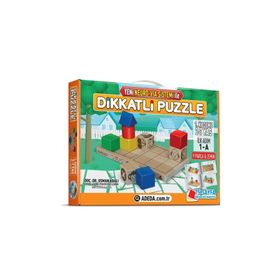 Adeda İlk Adım 2-7 Yaş Dikkatli Puzzle