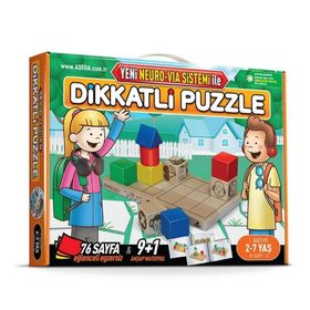 Adeda İlk Adım 2-7 Yaş Dikkatli Puzzle