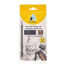 Adel 10 Parça Dereceli Kalem Seti