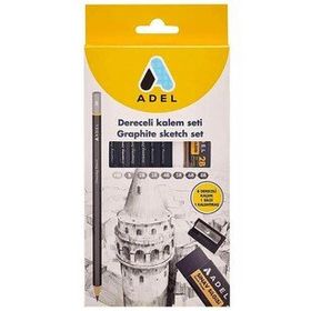 Adel 10 Parça Dereceli Kalem Seti
