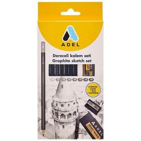 Adel 10 Parça Dereceli Kalem Seti