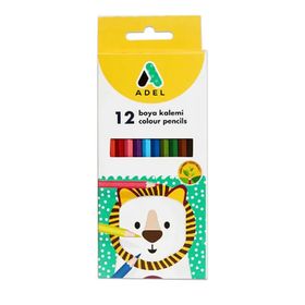 Adel 12 Renk Kuru Boya Kalemi