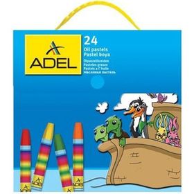 Adel 1824 Çantalı 24 Renk Yağlı Pastel Boya