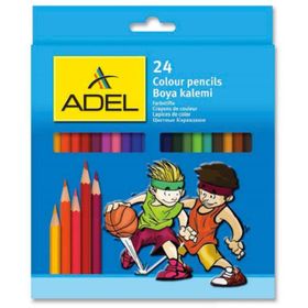 Adel 365000 24 Renk Tamboy Kuru Boya Kalemi
