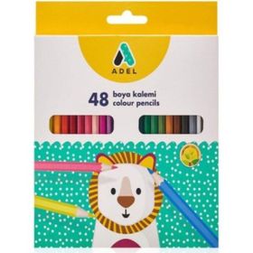 Adel 48 Renk Tam Boy Kuru Boya Kalemi