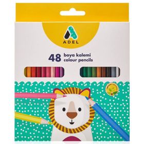 Adel 48 Renk Tam Boy Kuru Boya Kalemi