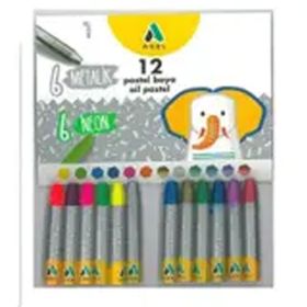 Adel 6 Metalik+6 Neon 12 Renk Yağlı Pastel Boya