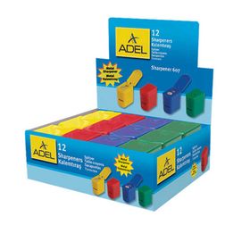 Adel 607 Geniş Plastik Hazneli Çok Renkli Kalemtraş