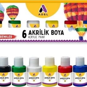 Adel 6x25 ml Metalik Renkler Akrilik Boya