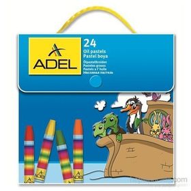 Adel 824001-7375 24 Renk Çantalı Yağlı Pastel Boya