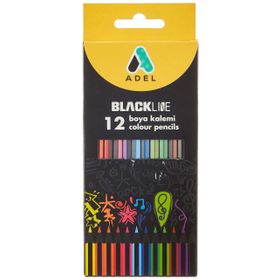 Adel Blackline Tam Boy 12 Renk Boya Kalemi