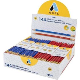 Adel Fish Pencil Silgili 12 Adet Kurşun Kalem