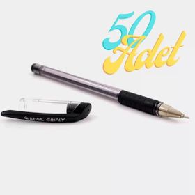 Adel Griply Siyah 0.7 mm İnce Uçlu 50 Adet Tükenmez Kalem