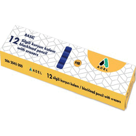 Adel Hb 2062045000 12'li Basic Köşeli Silgili Kurşun Kalem