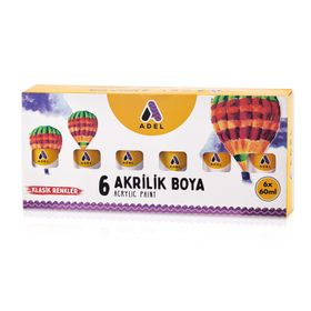Adel Metalik 6 Renk 60 ml Akrilik Boya
