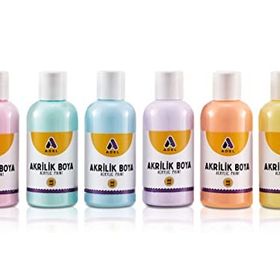 Adel Pastel Renkler 6 Renk 60 ml Akrilik Boya