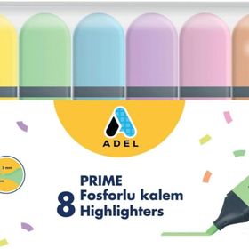 Adel Prime 8'li Set Fosforlu Kalem