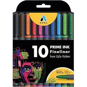 Adel Prime Ink Multisurface 10'lu Klasik Renk Markör Kalem