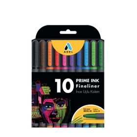 Adel Prime Ink Multisurface 10'lu Klasik Renk Markör Kalem