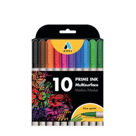 Adel Prime Ink Multisurface 10'lu Klasik Renk Markör Kalem