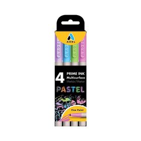 Adel Prime Ink Multisurface 4'lü Pastel Marker Kalem