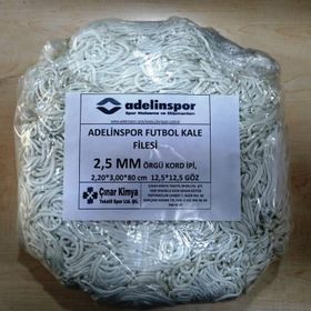 Adelinspor 2,5 mm Kord İp 3,2x2,20x0,8 m Futbol Kale Filesi