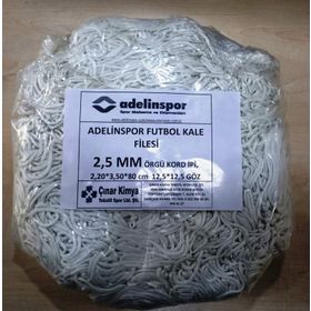 Adelinspor 2,5 mm Kord İp 3,5x2,20x0,8 m Futbol Kale Filesi