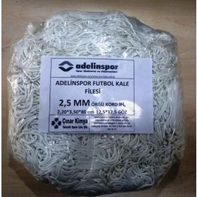 Adelinspor 2,5 mm Kord İp 3,5x2,20x0,8 m Futbol Kale Filesi