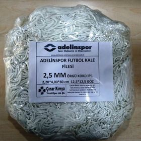 Adelinspor 2,5 mm Kord İp 4,0x2,20x0,8 m Futbol Kale Filesi