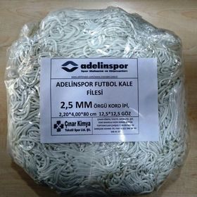 Adelinspor 2,5 mm Kord İp 4,0x2,20x0,8 m Futbol Kale Filesi