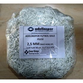 Adelinspor 2,5 mm Kord İp 4,0x2,20x0,8 m Futbol Kale Filesi
