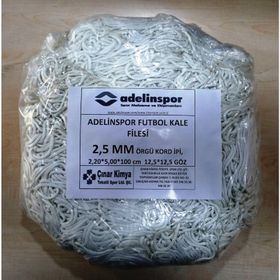 Adelinspor 2,5 mm Kord İp 5,0x2,20x0,8 m Futbol Kale Filesi
