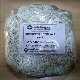 Adelinspor 2,5 mm Kord İp 5,5x2,20x0,8 m Futbol Kale Filesi