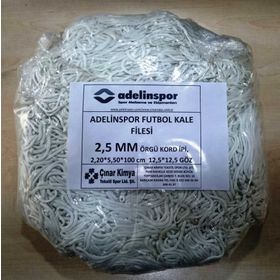 Adelinspor 2,5 mm Kord İp 5,5x2,20x0,8 m Futbol Kale Filesi